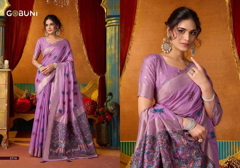 SHRUTI VOL 2 BY GOBUNI 2711 TO 2716 Series Indian Traditional Wear Collection Beautiful Stylish Fancy Colorful Occasional Wear Silk Sarees At Wholesale Price